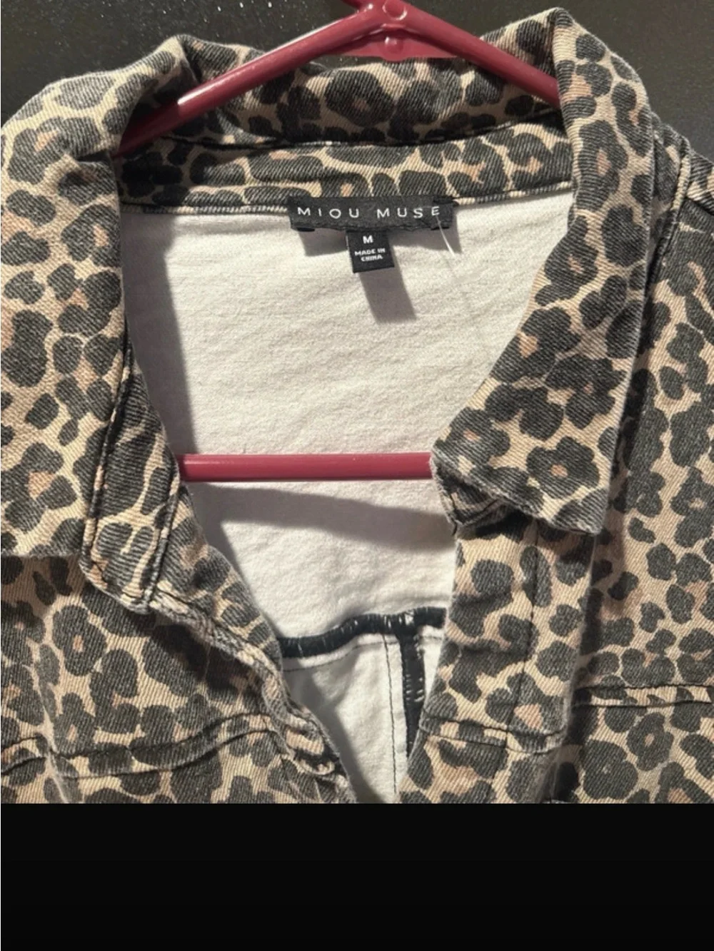 Miou Muse Leopard Print Jacket - Taupe & Black